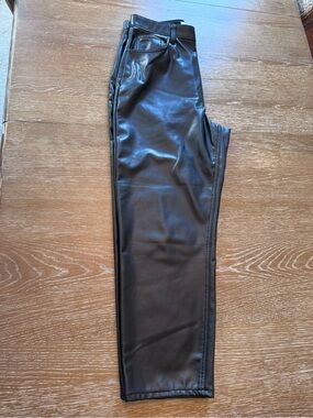 Abercrombie & Fitch Women’s Black Vegan Leather Pants